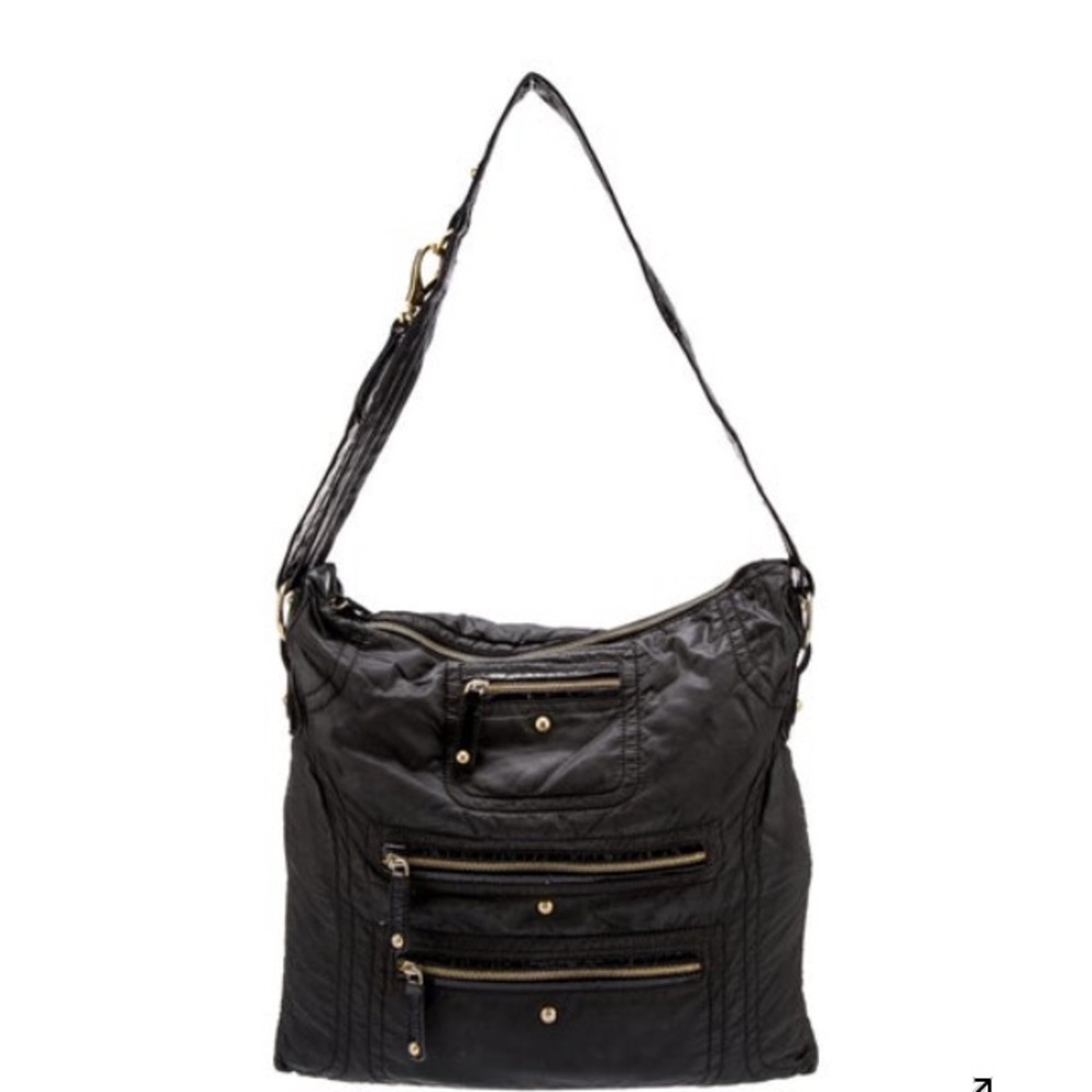 Tod's Black Leather Hobo Bag with Gold Hardware